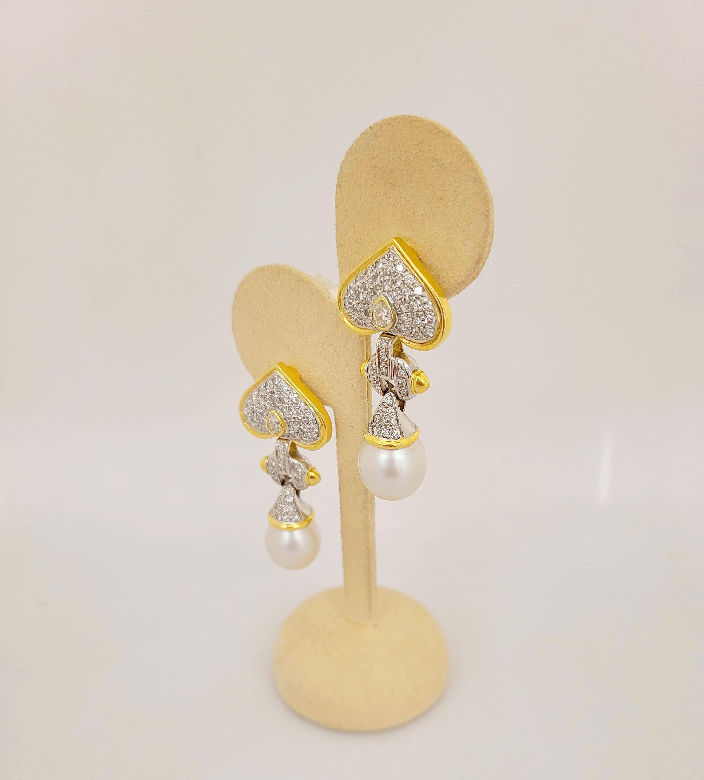 22k solid gold diamond cut and handcrafted dangling bell hoops