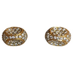 18kt yellow gold 4.98ct earrings, diamonds 1.72ct, handmade stud earrings