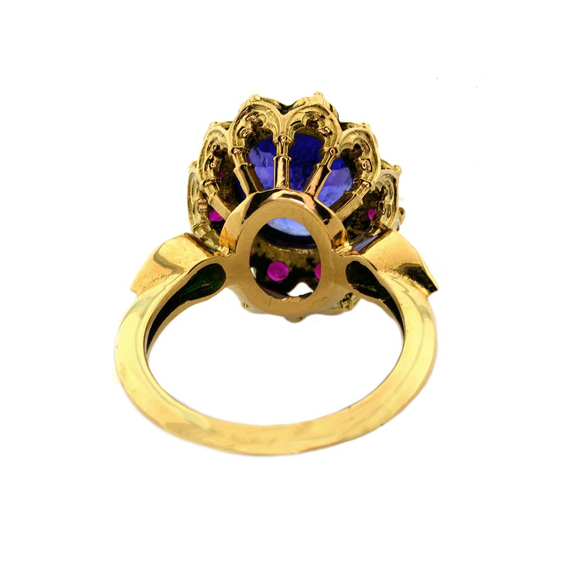 The Efflorescence Ring is an outstanding piece, reminiscent of a flourishing bloom it is truly exquisite. This vibrant ring takes the wearer on a journey to a secret garden where precious jewels create rare and unusual blossoms.

Handmade in 18kt