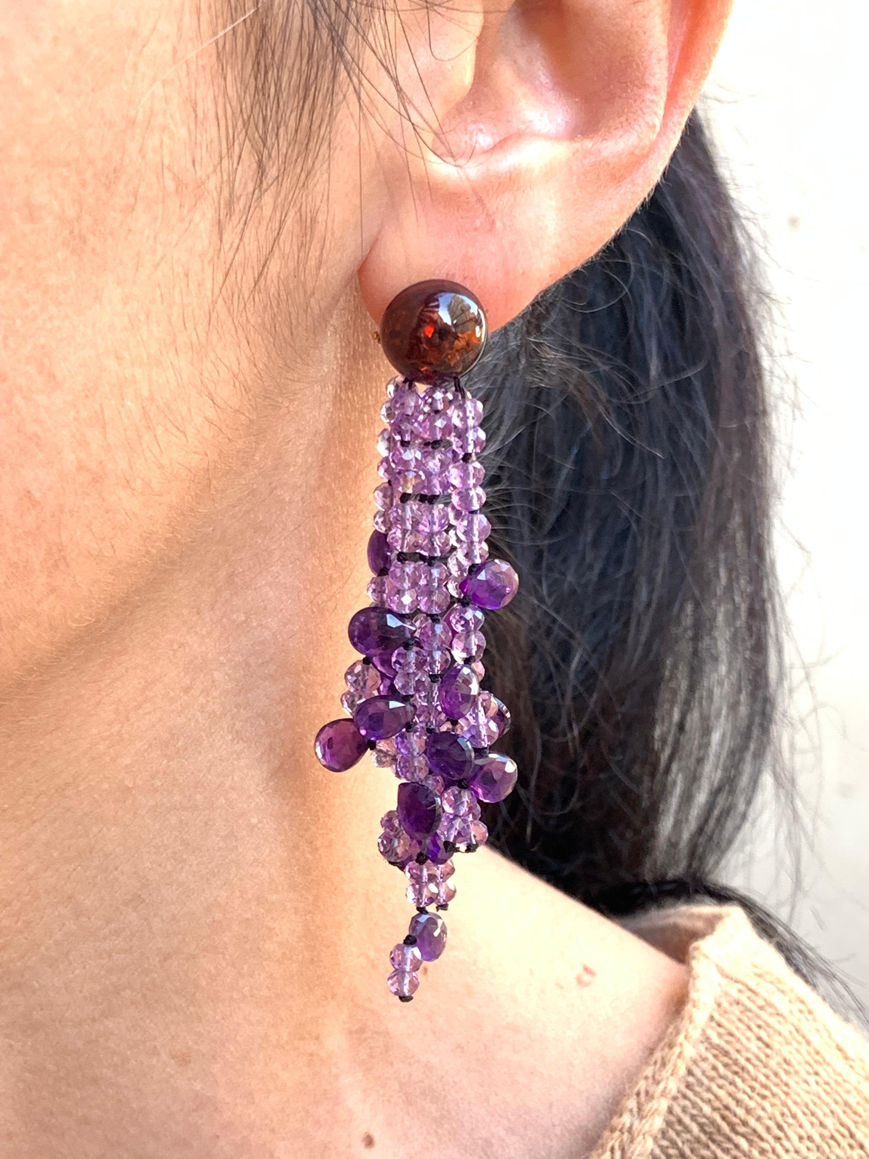 amethyst chandelier earrings