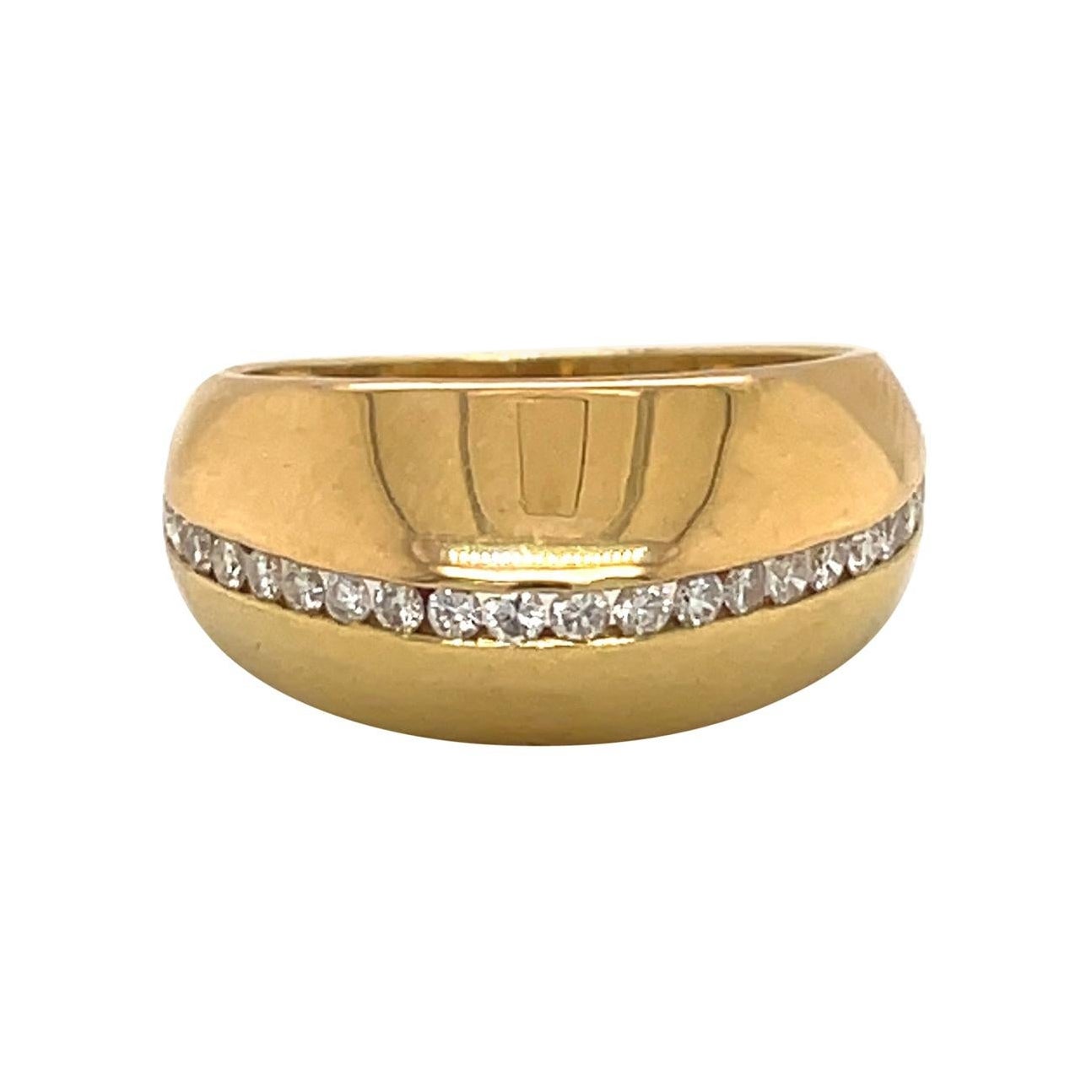 18kt Yellow Gold and Diamond 0.63ct Dome Ring