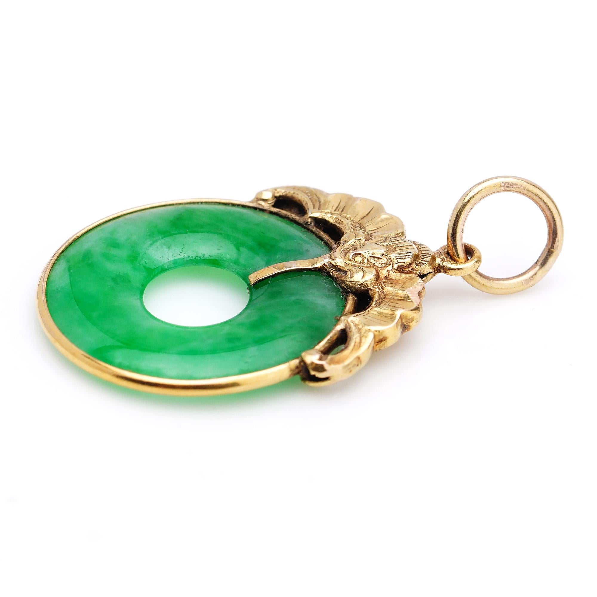 jade donut pendant