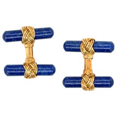 Gemelli in oro giallo 18KT e lapis