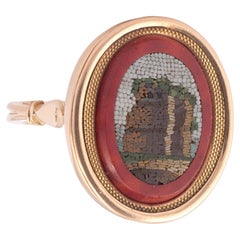 18kt Yellow Gold and Micromosaic Ring 