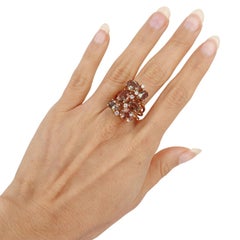 18kt yellow Gold Andalusite & Diamonds Ring