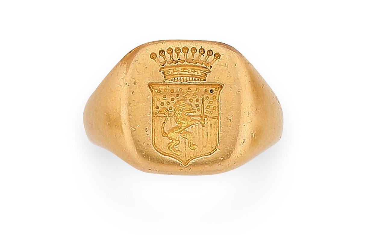 18kt Gelbgold Antiker französischer Siegelring für Damen oder Herren