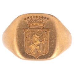 18kt Gelbgold Antiker französischer Siegelring