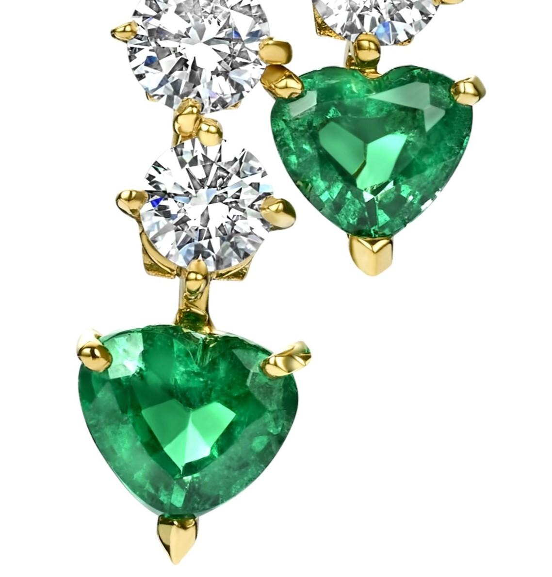 Women's 18kt Yellow Gold Asprey Genève Set Clip On Earrings & Ring Emeralds, Diamonds For Sale