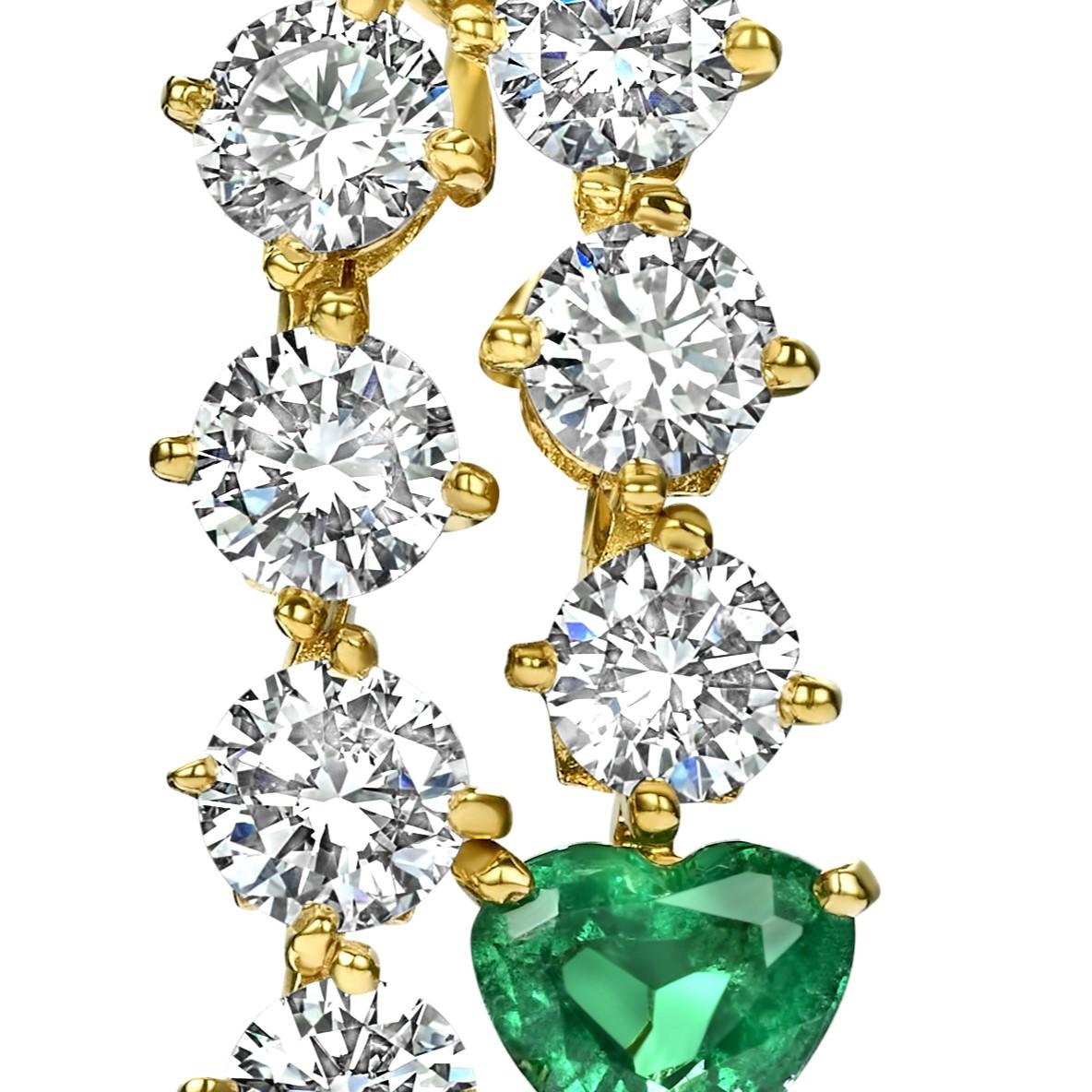 18kt Yellow Gold Asprey Genève Set Clip On Earrings & Ring Emeralds, Diamonds For Sale 2