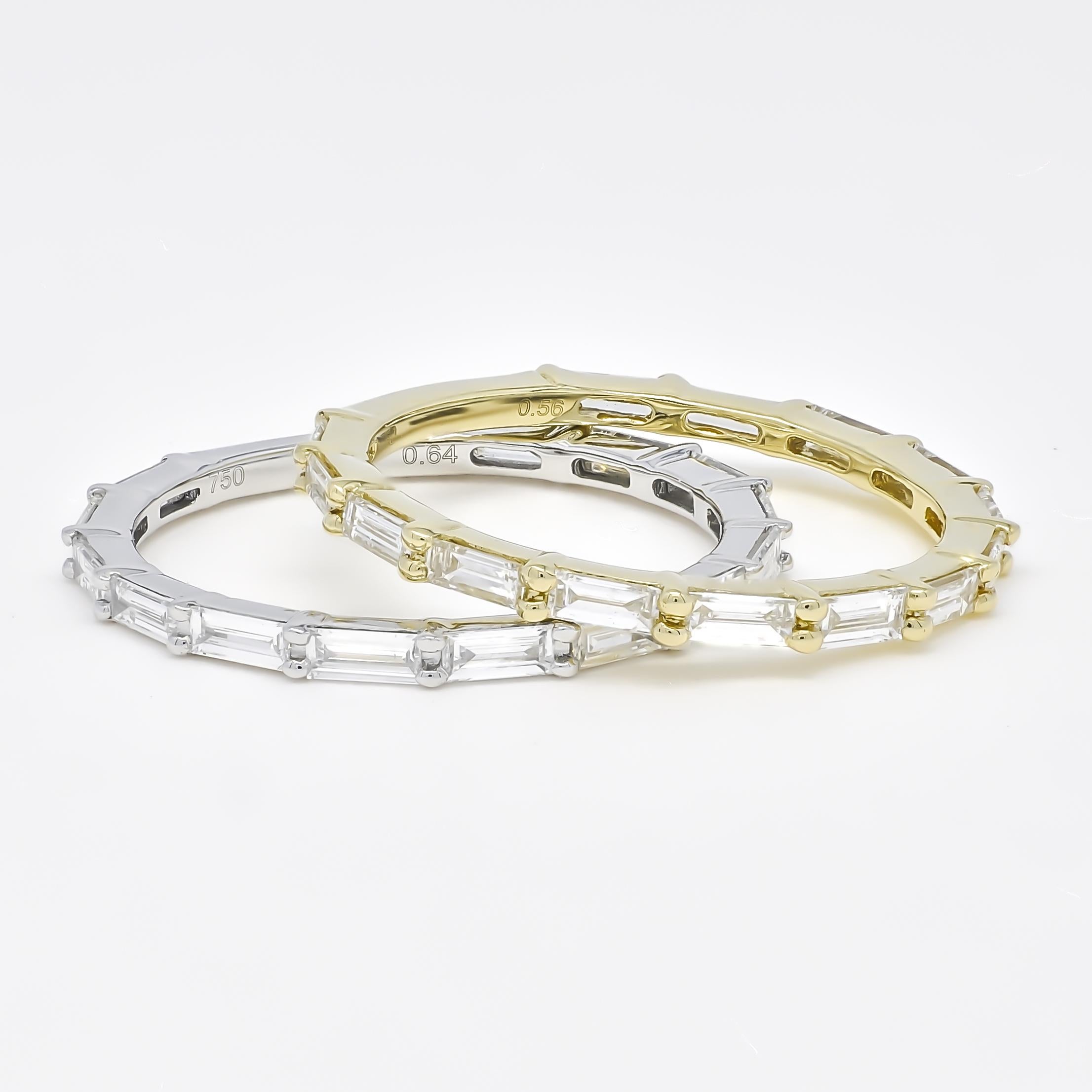 Women's or Men's Natural Diamond 0.84 carats 18KT Yellow Gold Full Eternity Wedding Band For Sale