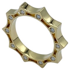 Anillo de oro amarillo de 18 quilates 0,30 ct Diamante blanco Hecho en Italia