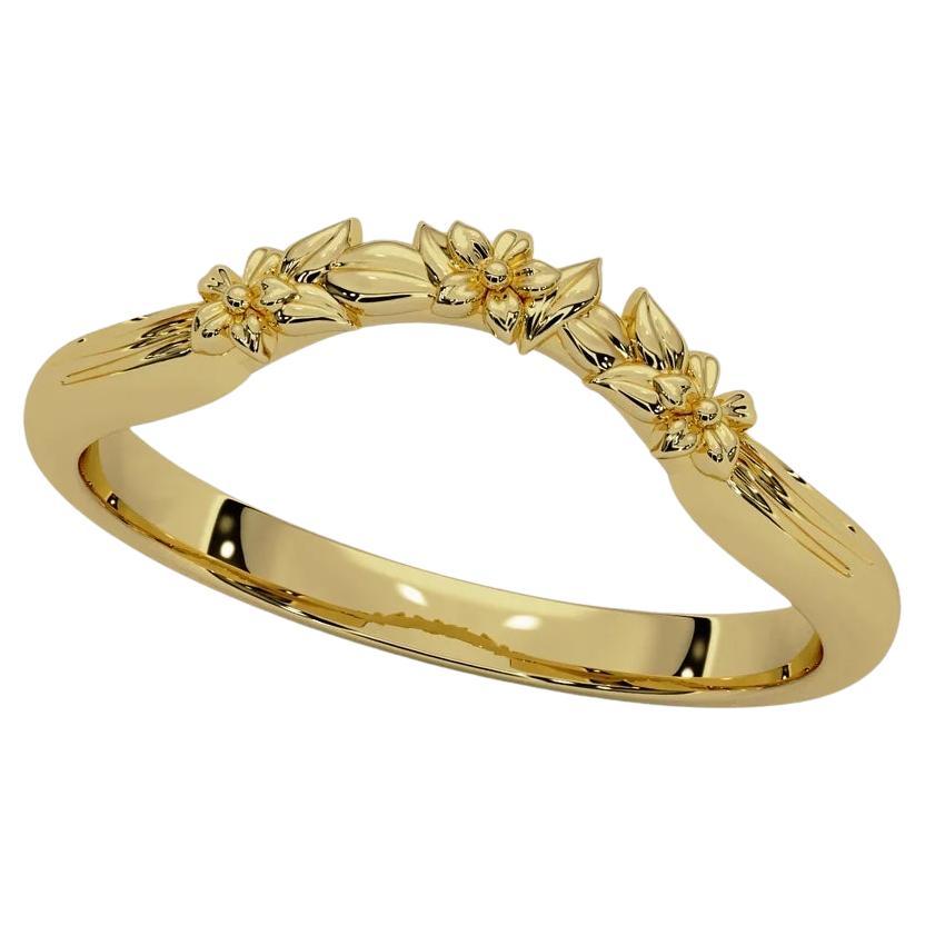 Anneau de mariage 
Blossom Wave
 en or jaune 18kt