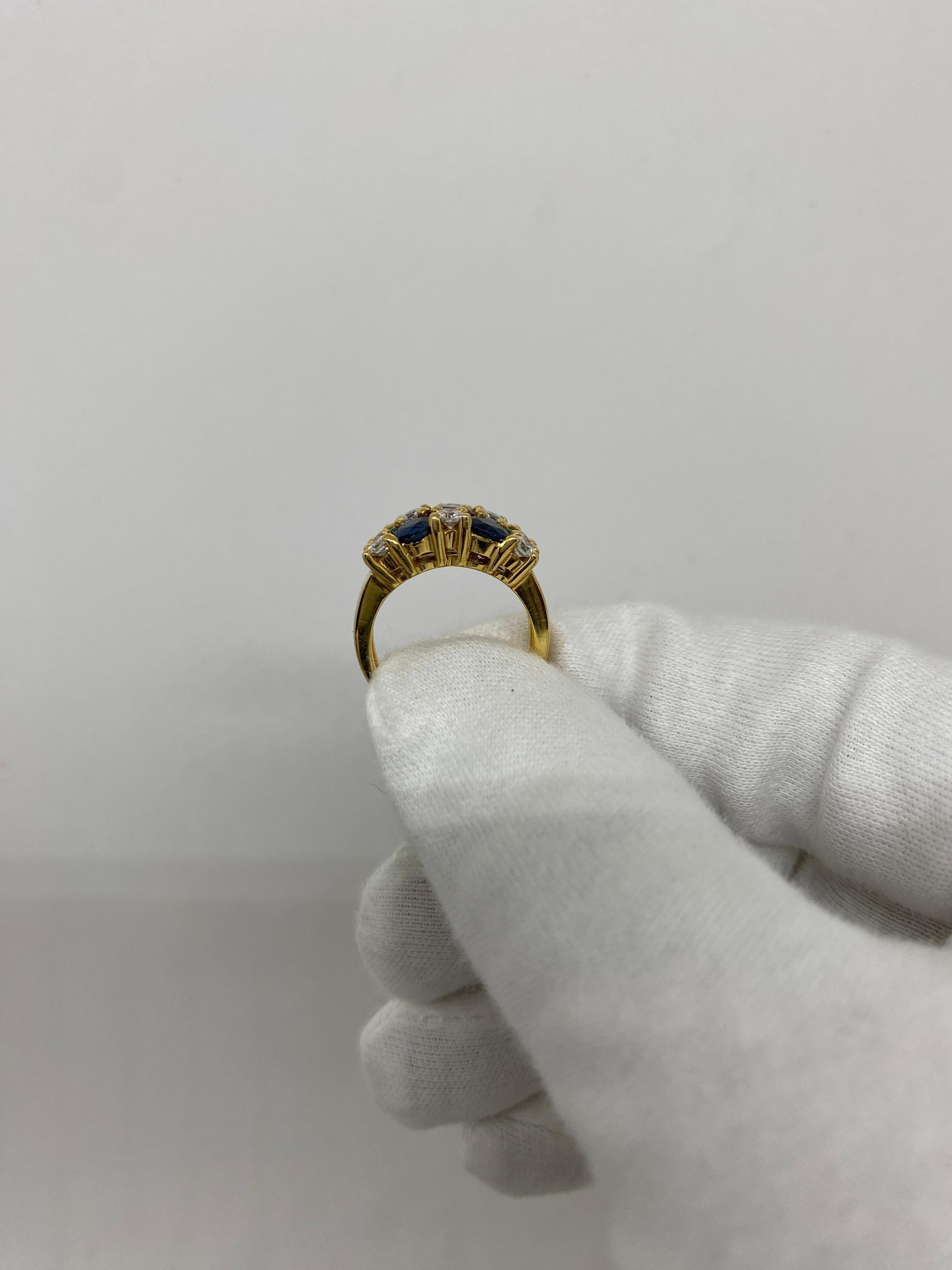 Women's or Men's 18Kt Yellow Gold Blue Sapphires, Rubies and Emeralds 2.98 ct White Diamonds 0.50 For Sale