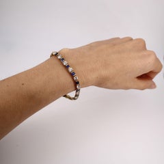 18kt yellow Gold Bracelet with 12.0 CTW in Sapphires and Diamonds