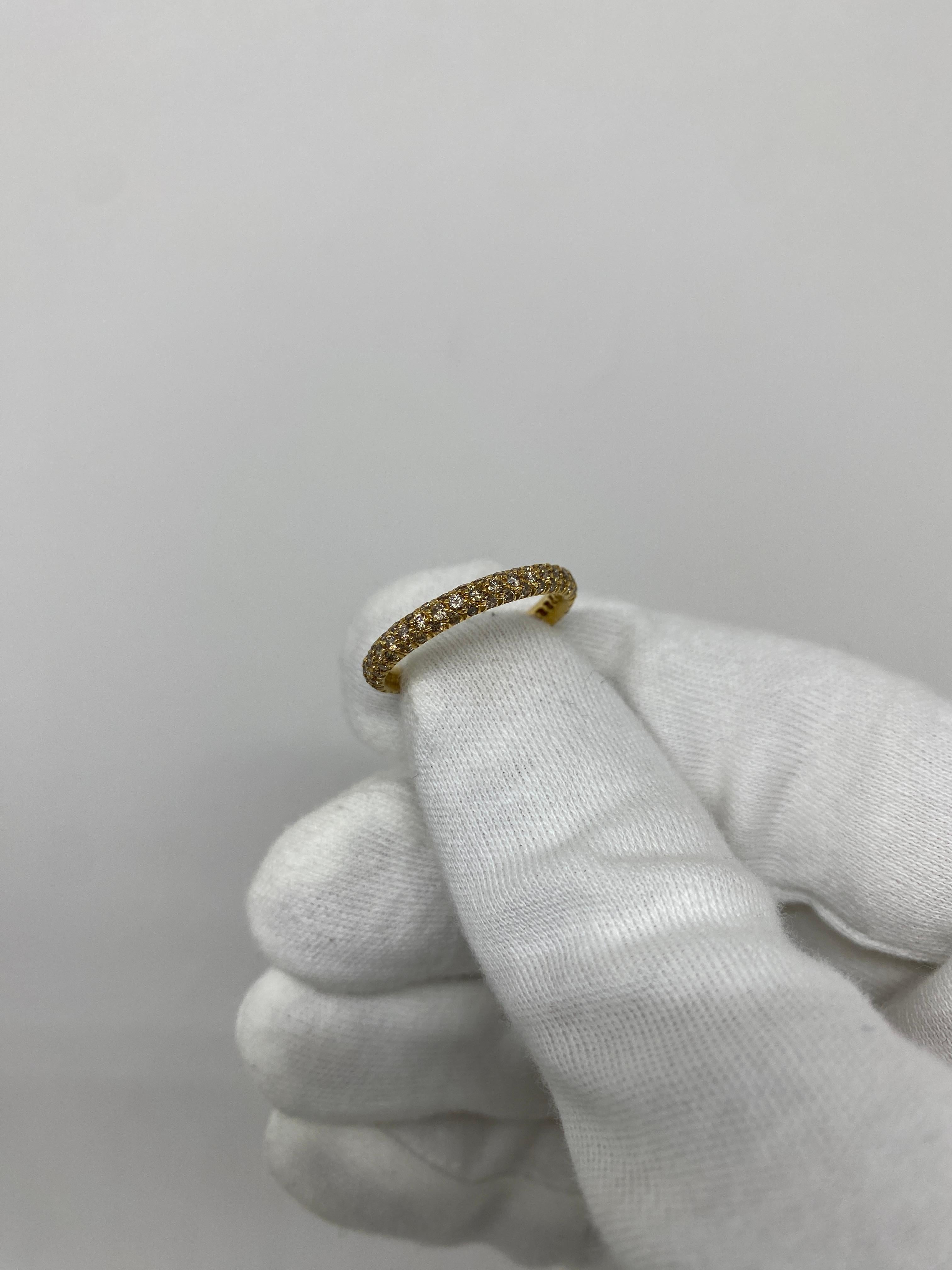 18Kt Yellow Gold Brown Diamonds Pavé 1.31 Ct In New Condition For Sale In Bergamo, BG