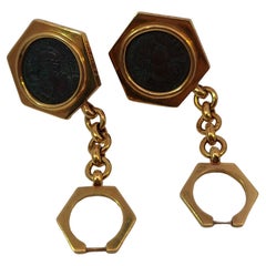 Gemelos Bvlgari de oro amarillo de 18 quilates