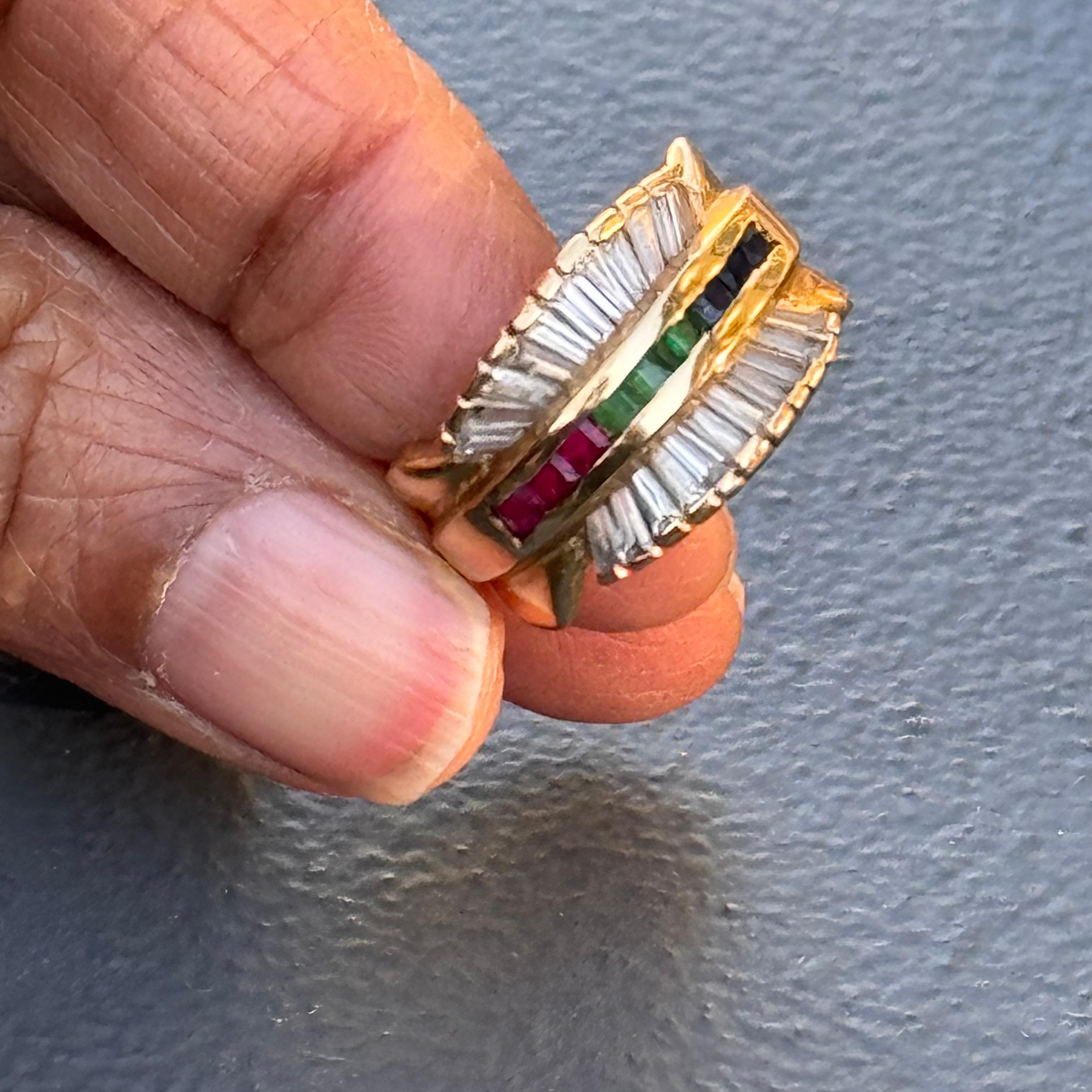 18kt yellow gold Cigar Bang style ring  For Sale 5
