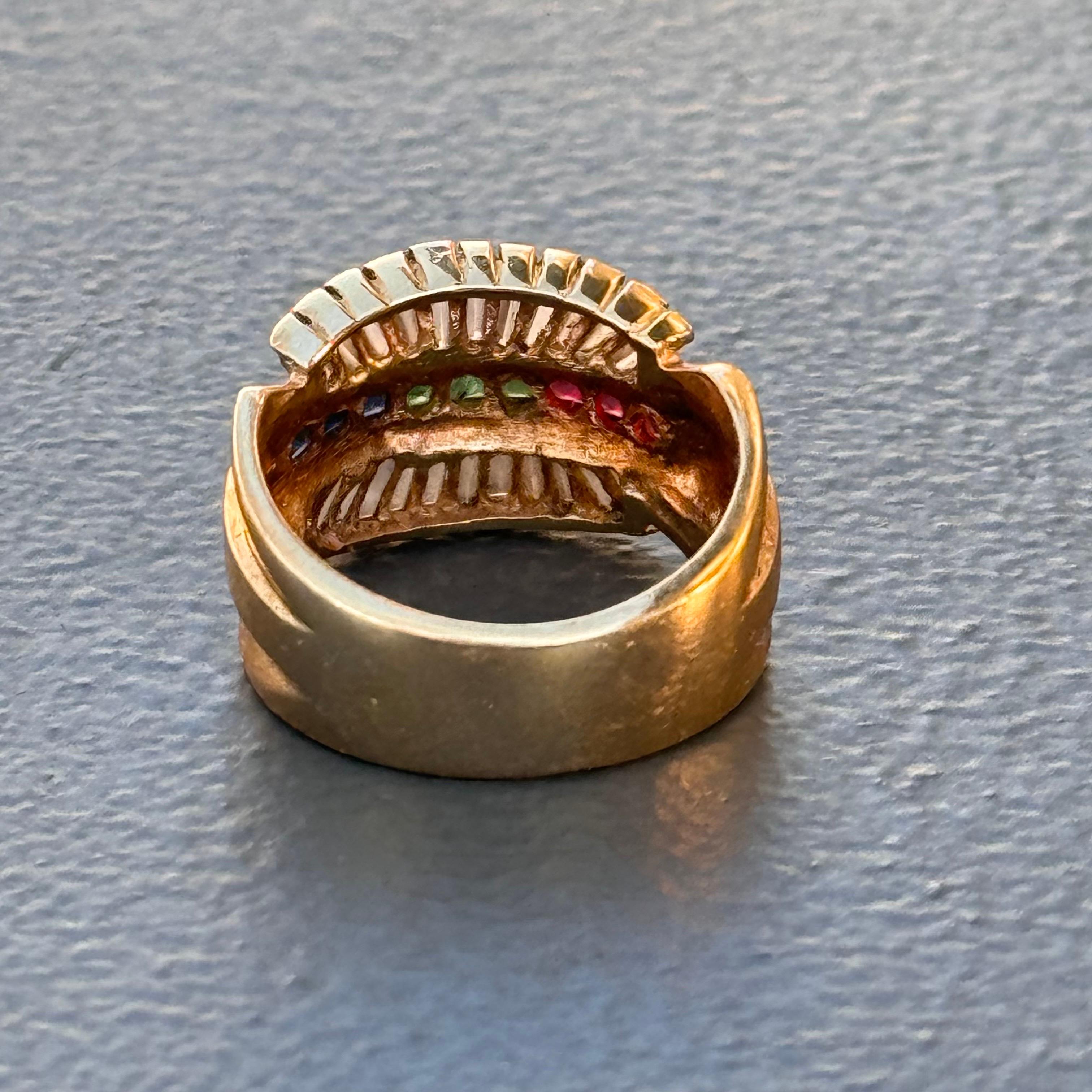 18kt yellow gold Cigar Bang style ring  For Sale 2