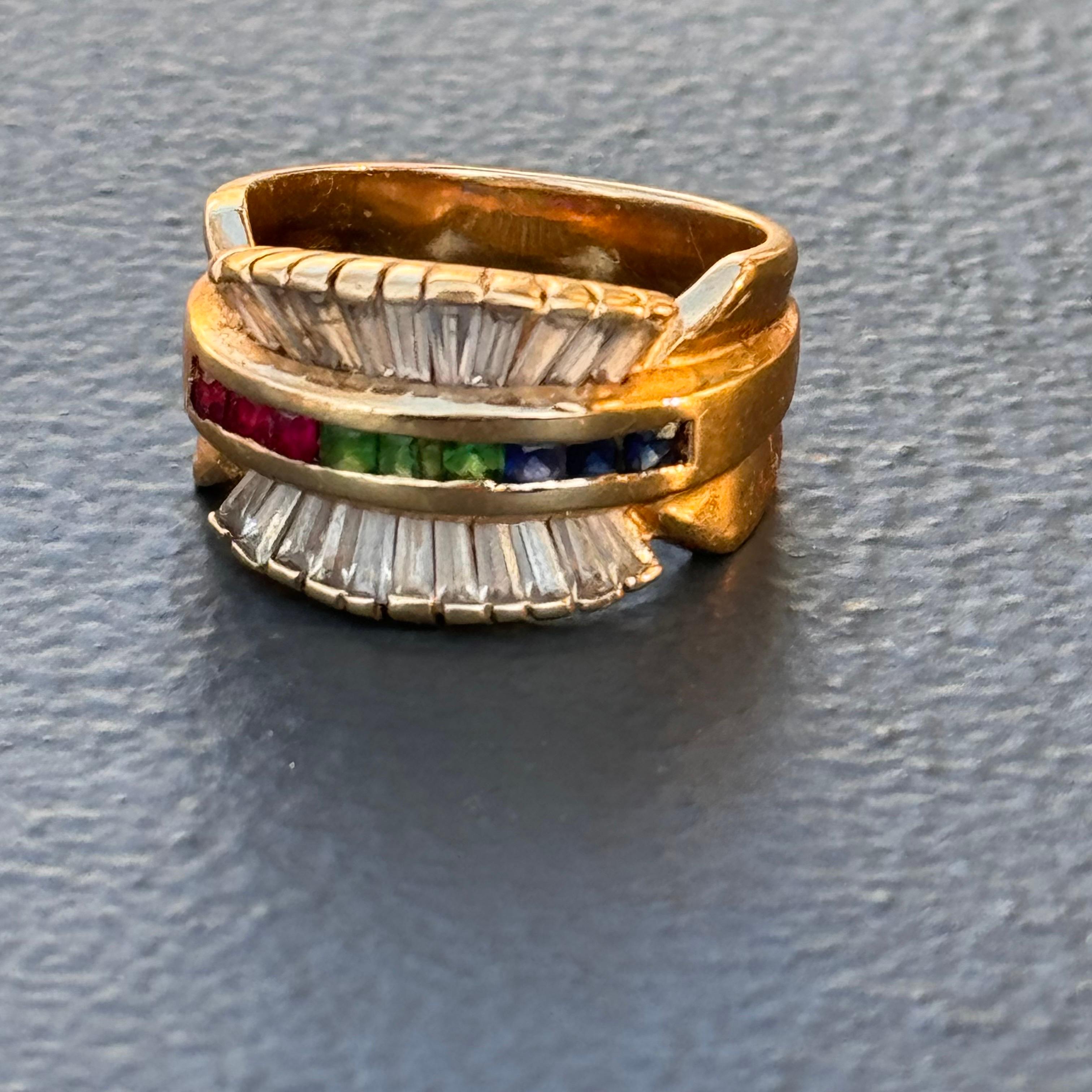 18kt yellow gold Cigar Bang style ring  For Sale 4