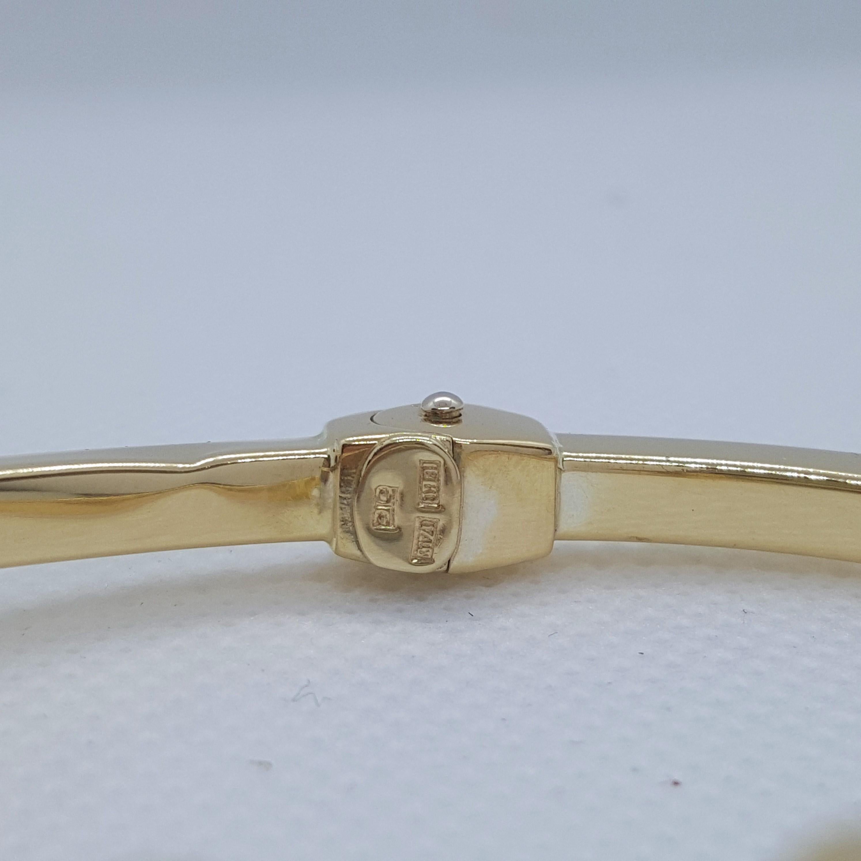 18kt Gelbgold Citrin-Armband mit Scharnier, italienisch hergestellt, Designer OTC (Cabochon) im Angebot