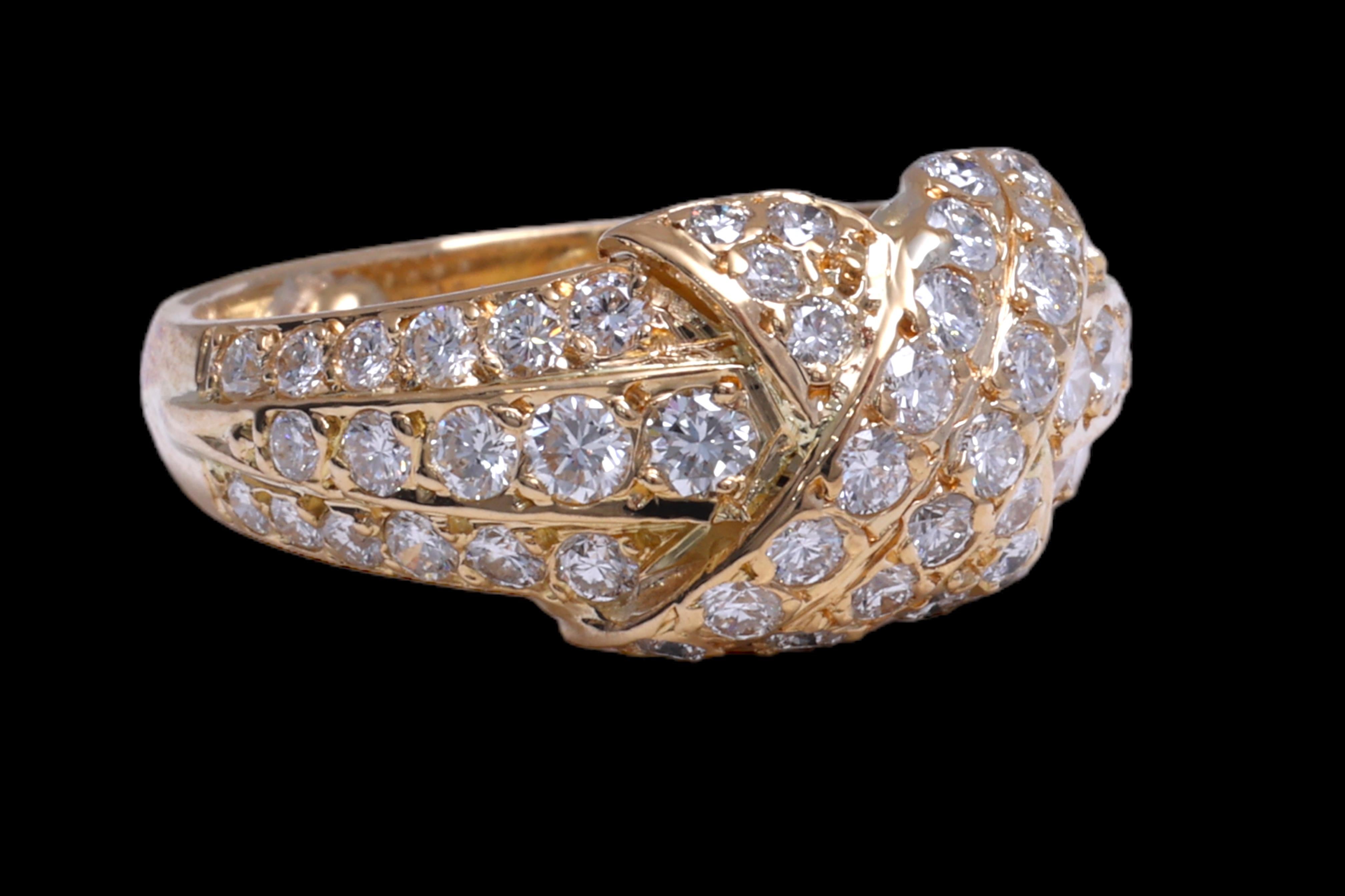 Boucles d'oreilles à clip en or jaune 18kt serties de Together 1.64 ct. Diamants en vente 4