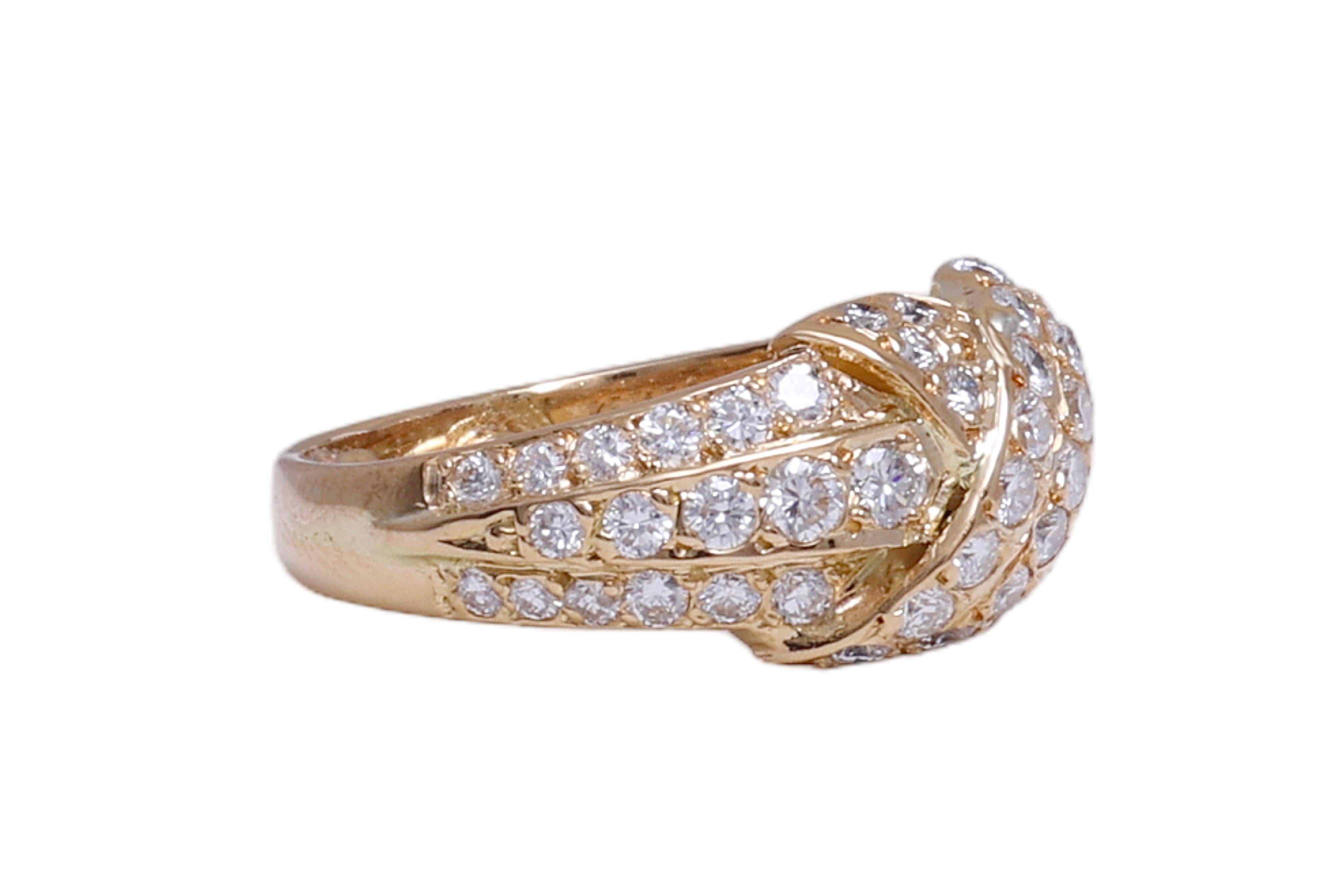 Boucles d'oreilles à clip en or jaune 18kt serties de Together 1.64 ct. Diamants en vente 6