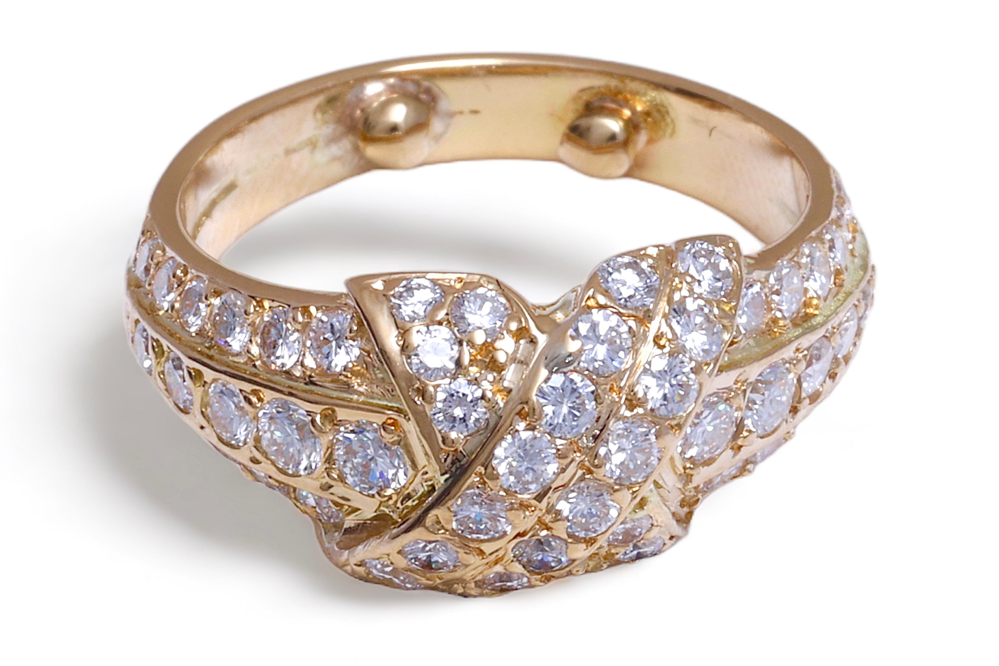 Boucles d'oreilles à clip en or jaune 18kt serties de Together 1.64 ct. Diamants en vente 12