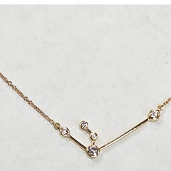 18kt Yellow Gold “Constellation” Aquarius Diamond Necklace