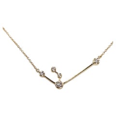 Collier "Constellation" en or jaune 18kt avec diamants du Verseau