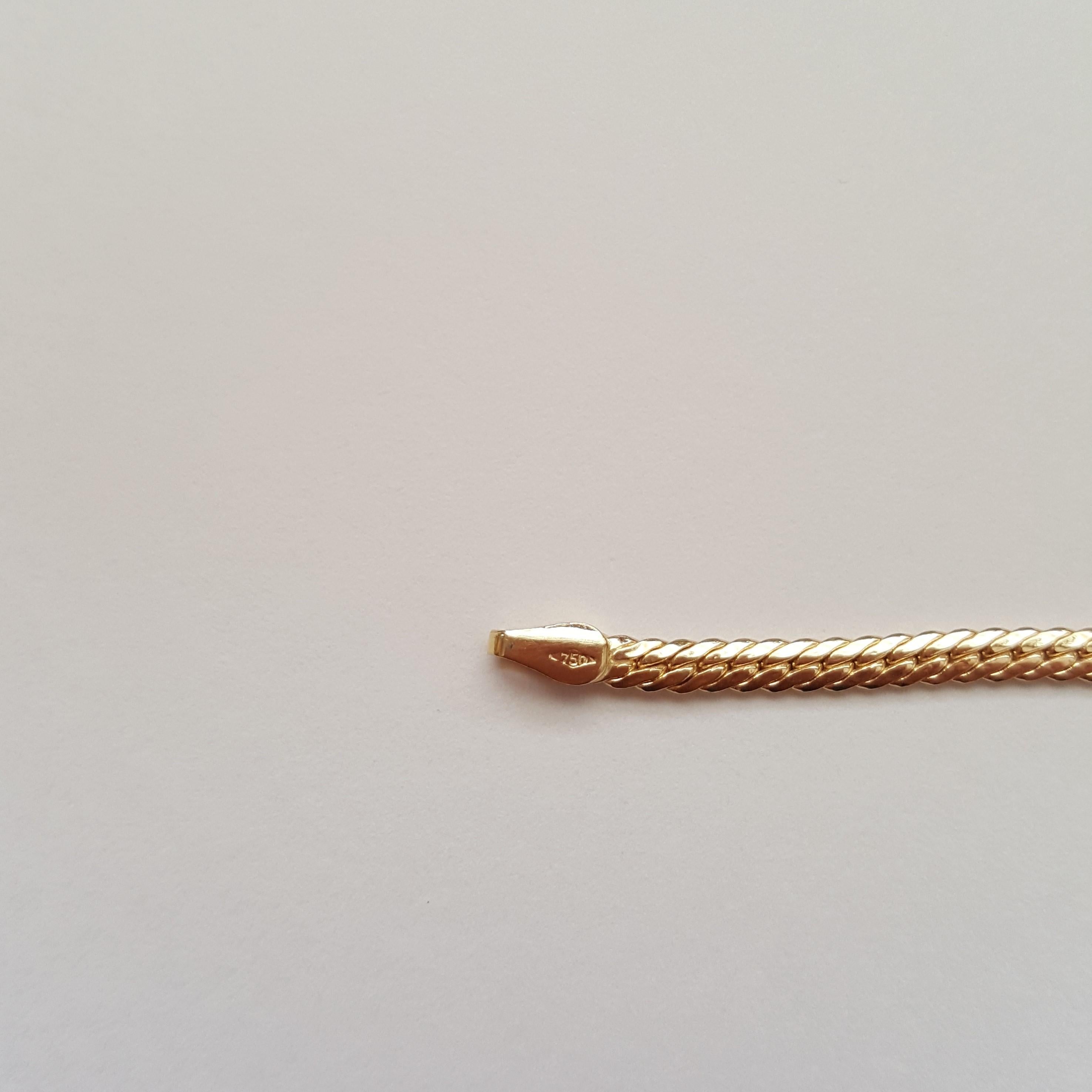 18kt Yellow Gold Curb Link Bracelet, Lobster Clasp, 2.8 Grams 2