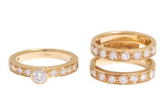 18kt Yellow Gold Detachable Diamond Ring and Engagement Ring