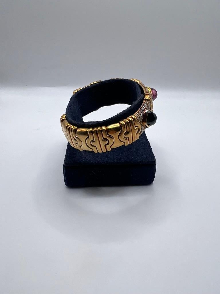 18kt Yellow gold, diamond and semi precious stones For Sale 7