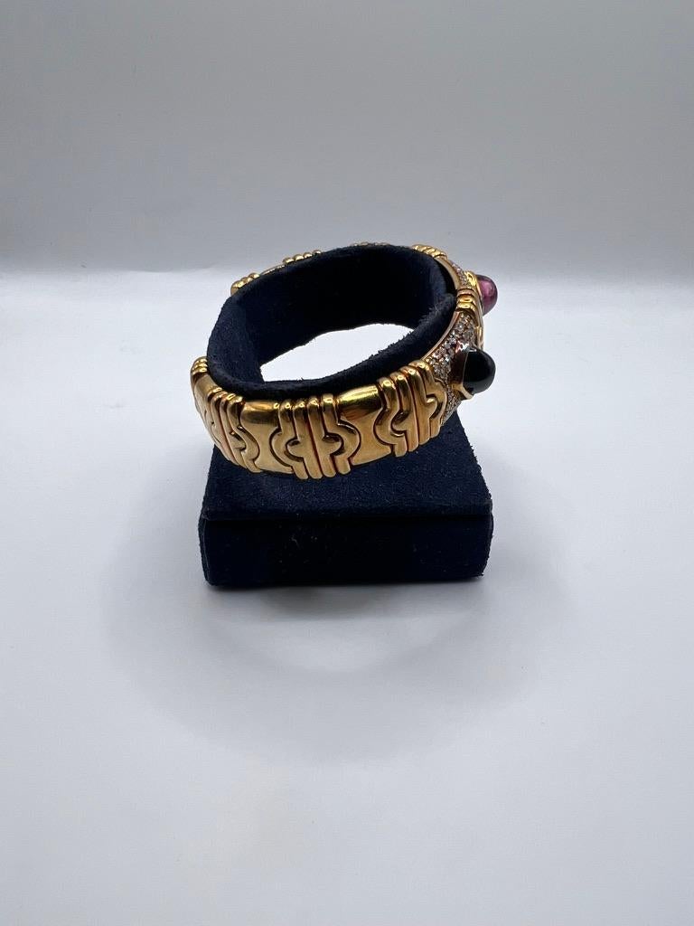 18kt Yellow gold, diamond and semi precious stones For Sale 8