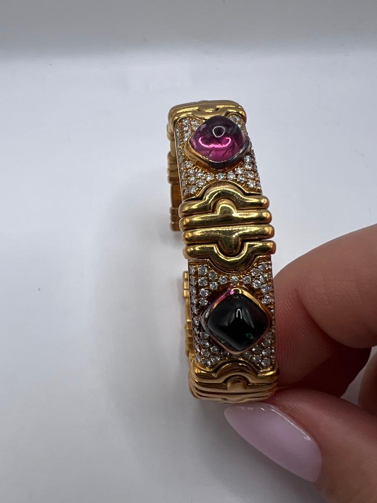 18kt Yellow gold, diamond and semi precious stones For Sale 11