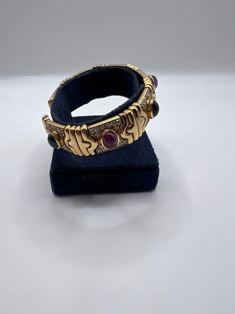 18kt Yellow gold, diamond and semi precious stones In Excellent Condition For Sale In New York, NY