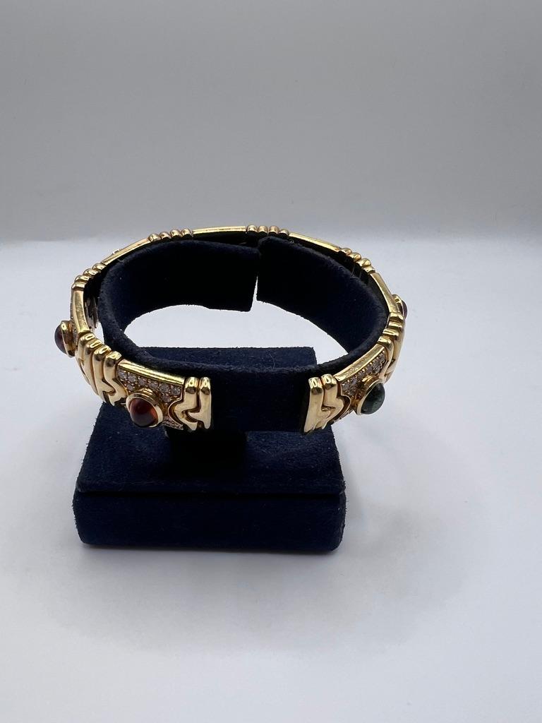 18kt Yellow gold, diamond and semi precious stones For Sale 1