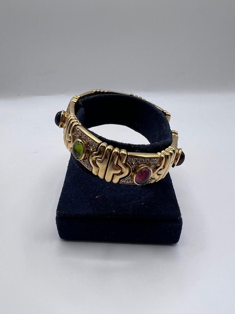 18kt Yellow gold, diamond and semi precious stones For Sale 3