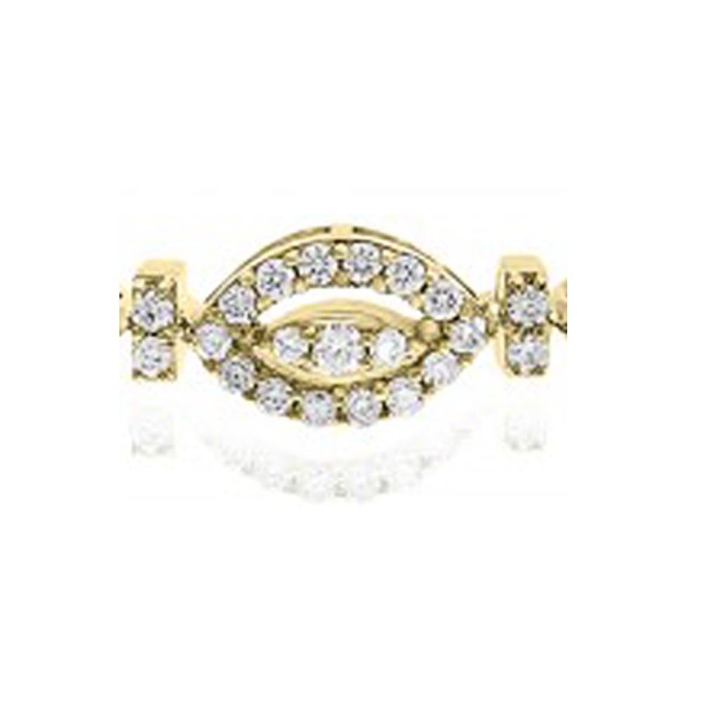 Round Cut 18kt Yellow Gold Diamond Bangle with .73 Carat of Round Brilliant Cut Diamonds For Sale