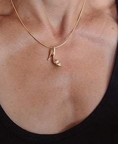 18kt Yellow Gold Diamond High-Heel Shoe Pendant, High Designer, .25cttw, 7 gr.