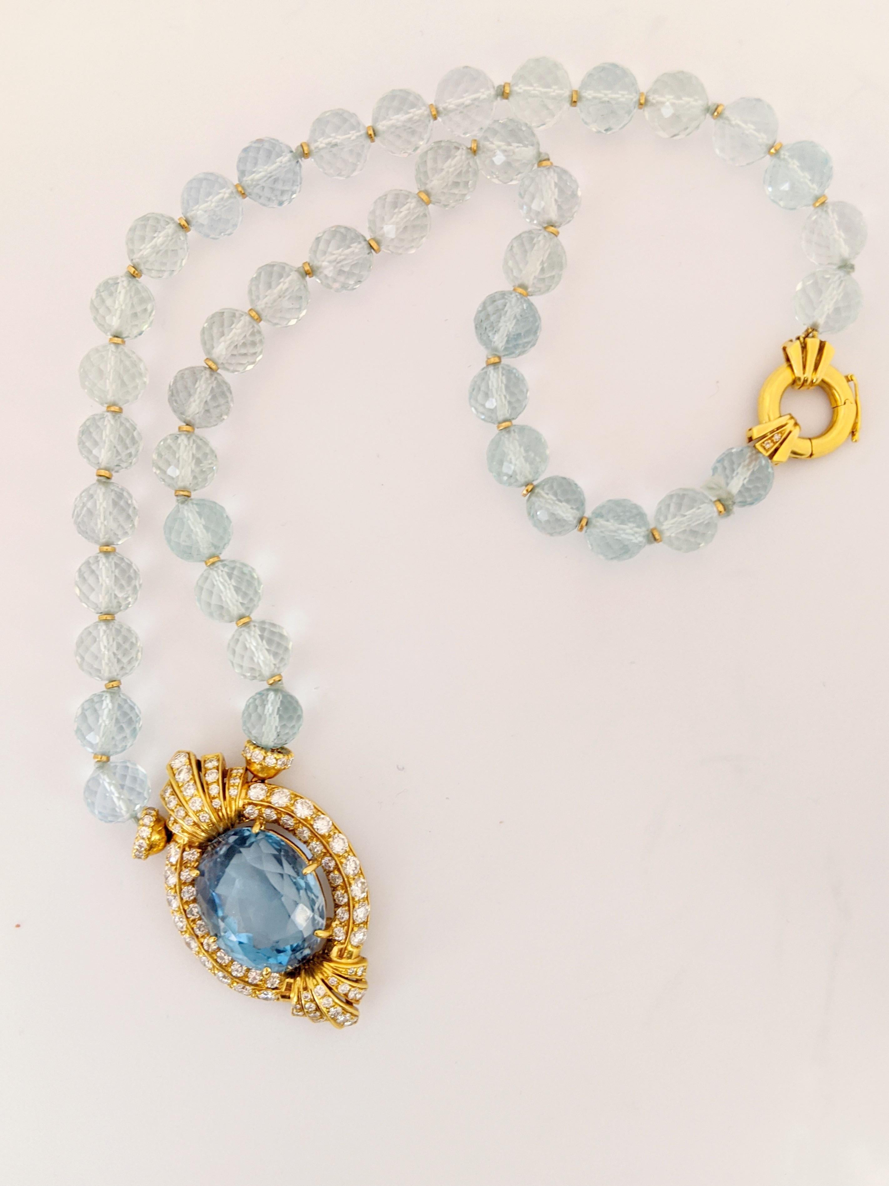 antique blue topaz necklace