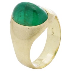 18kt. yellow gold emerald dome ring
