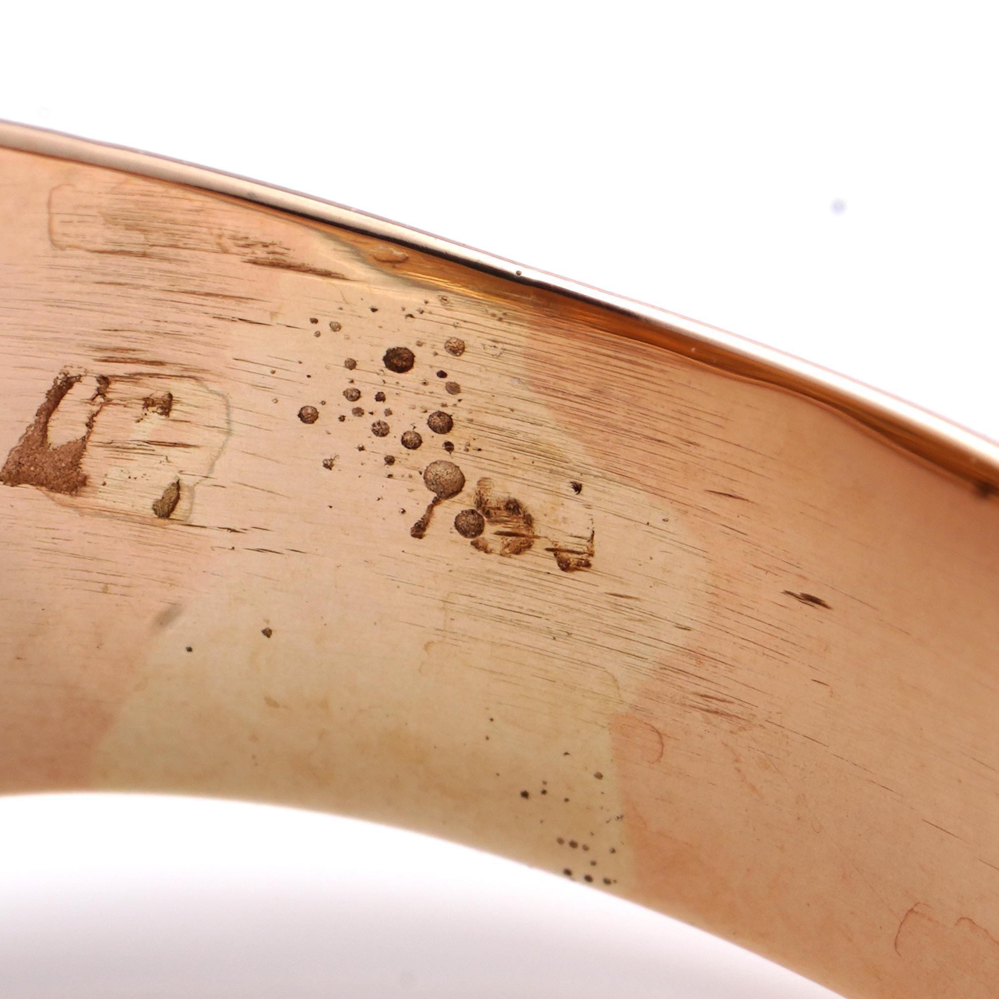 18kt. Gelbgold Extra großer Herren-Siegelring aus Gelbgold mit Pantherkopf 4