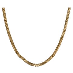 Chaîne italienne fantaisie en or jaune 18 carats et or jaune