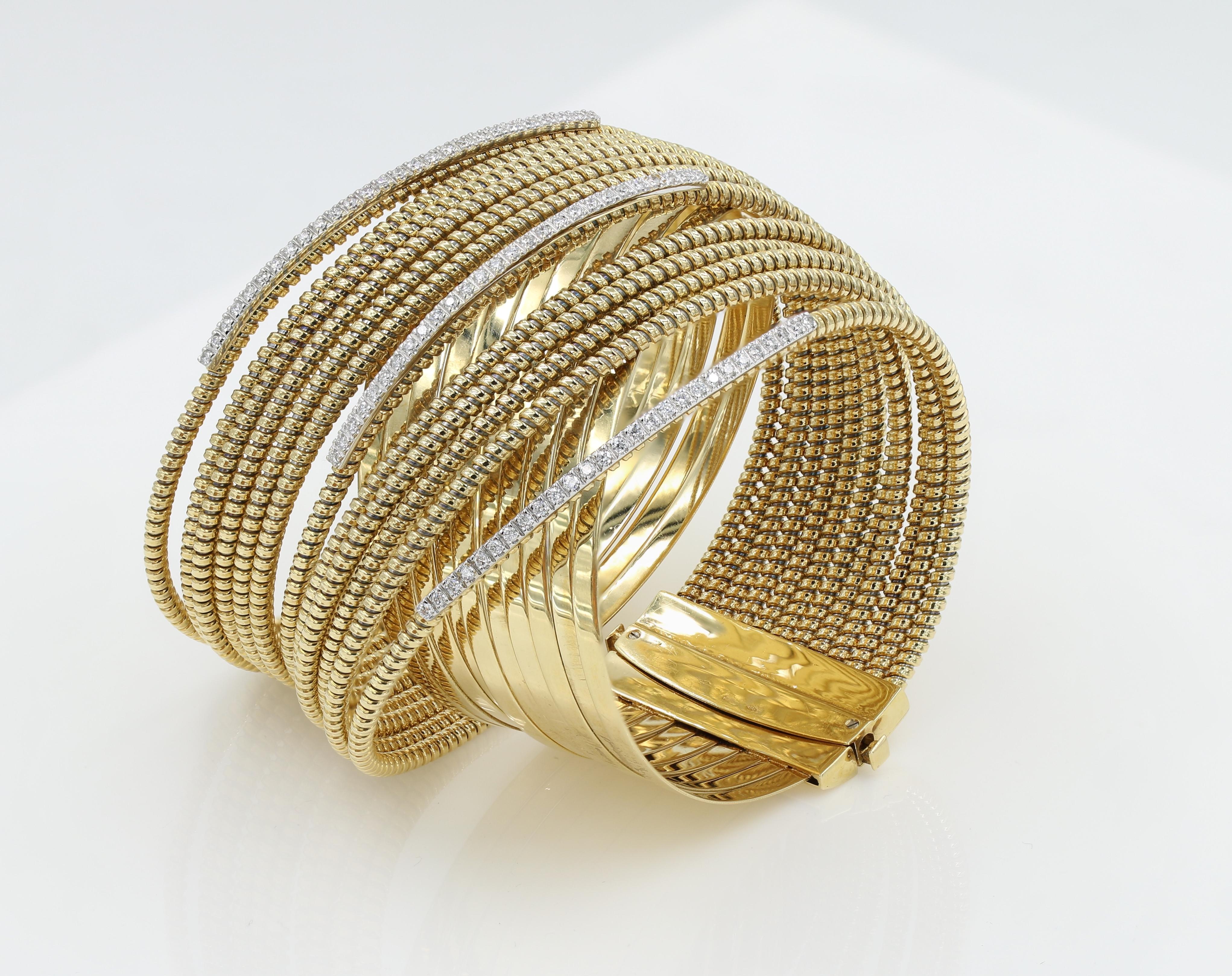 gold wide bracelet