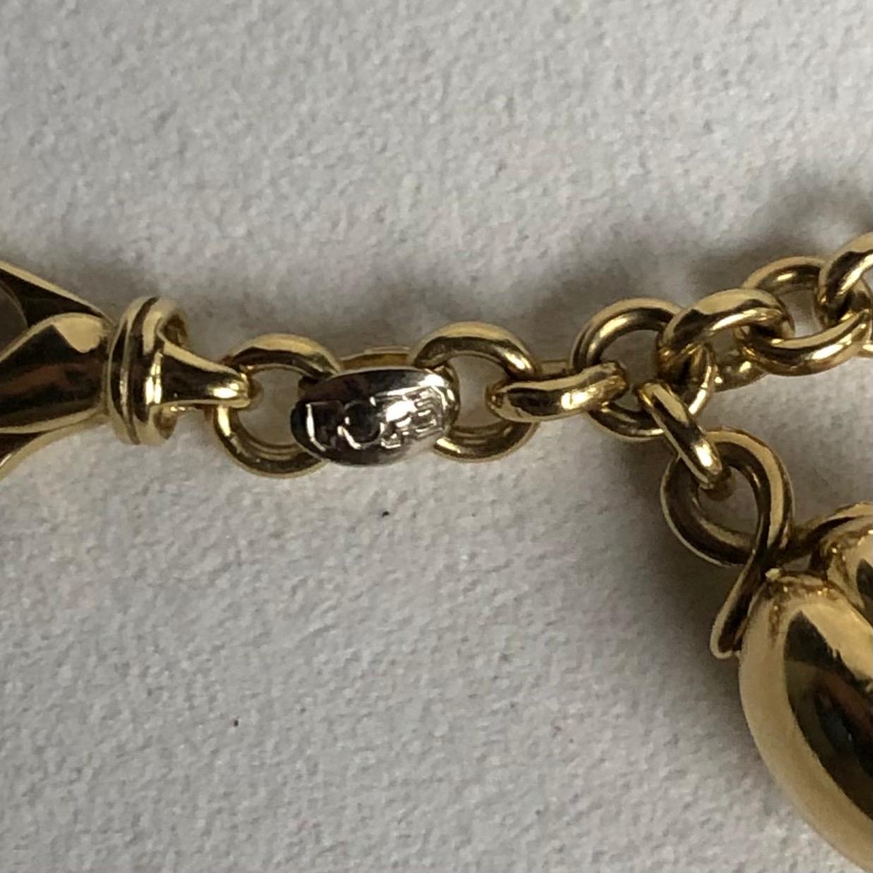 Women's Cabochon Sapphires and 18 Karat Yellow Gold Fope Bracelet