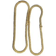 18 Karat Yellow Gold Fope Necklace