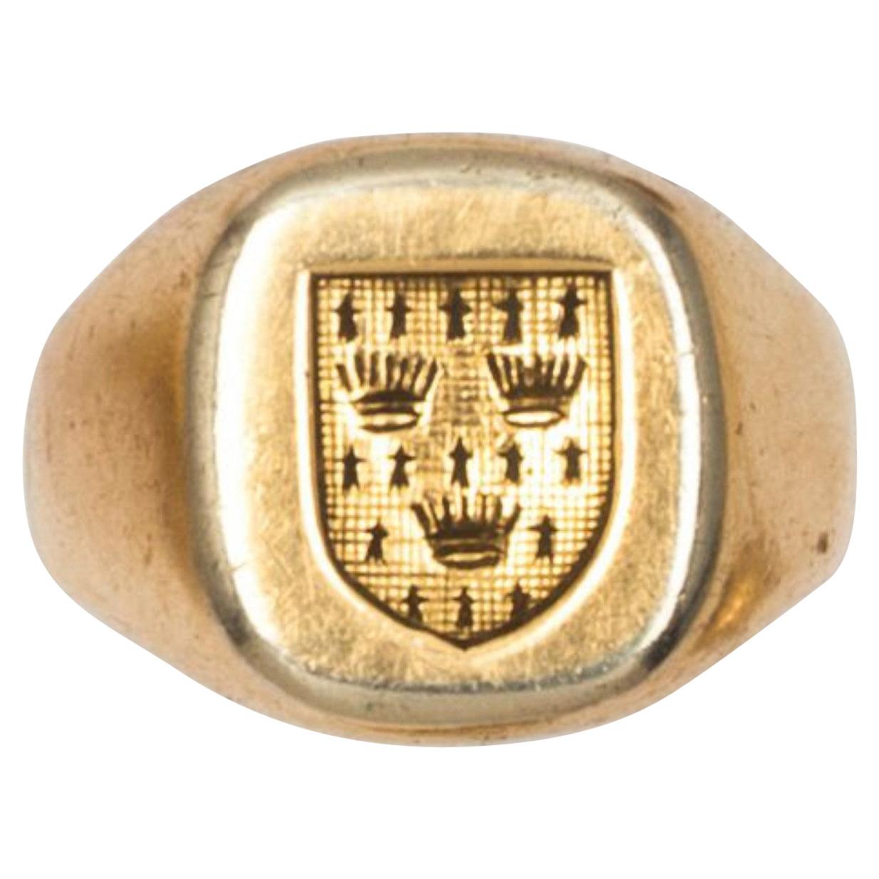 bague Signet en or jaune 18kt
