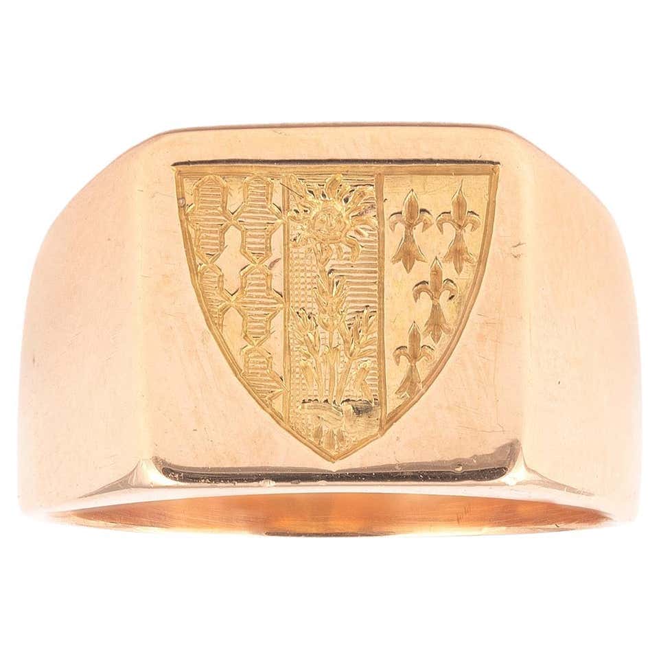 Romanov Yellow Gold Eagle Signet Ring at 1stDibs | romanov rings ...
