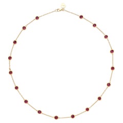 Collana di granati in oro giallo 18kt di Salavetti