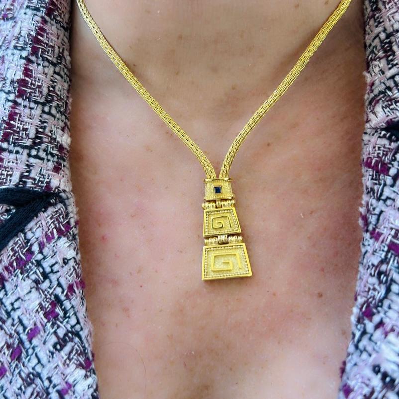 greek style gold necklace